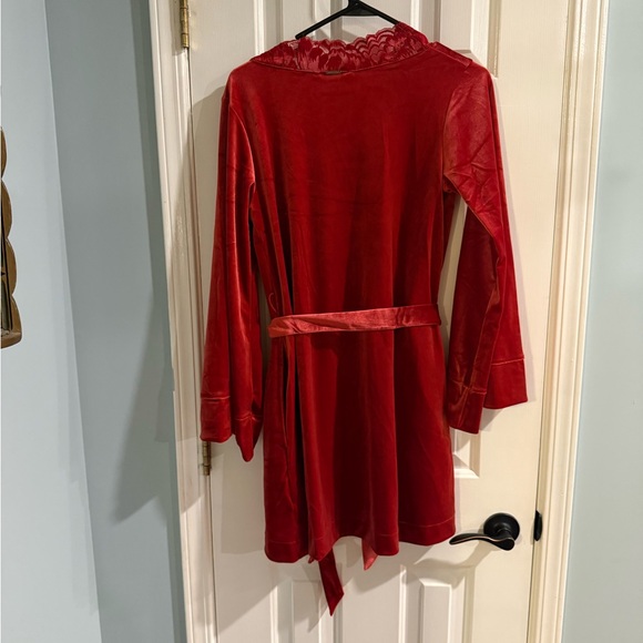 NWT Savage X Fenty Plush Rush Sleep Short Robe – Red Cognac – XS/S - Picture 4 of 5